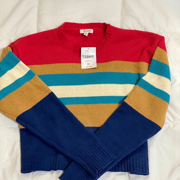 Cropped stripped sweater - Picture 1 of 3